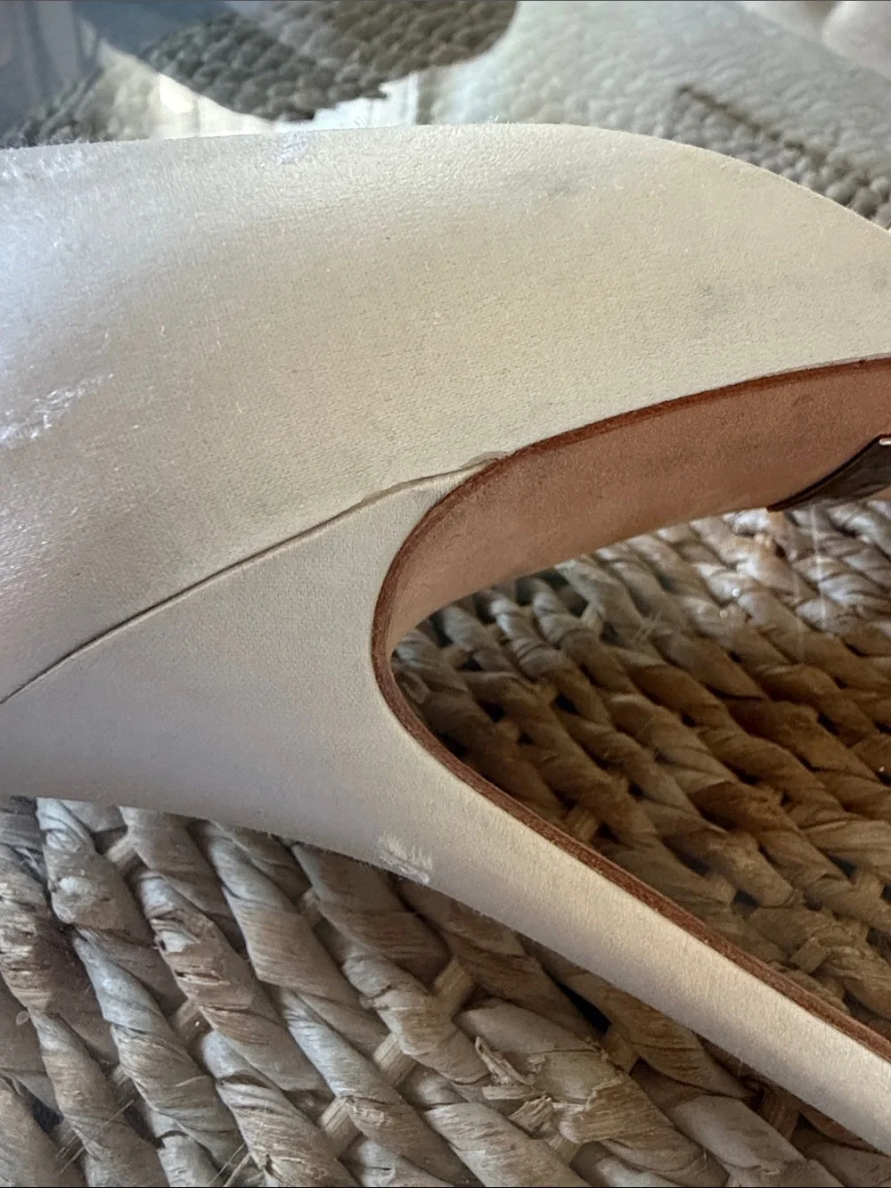 Badgley Mischka ivory satin